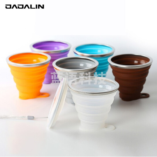 加加林JA151 旅行户外旅游便携折叠杯子 硅胶大容量 颜色随机