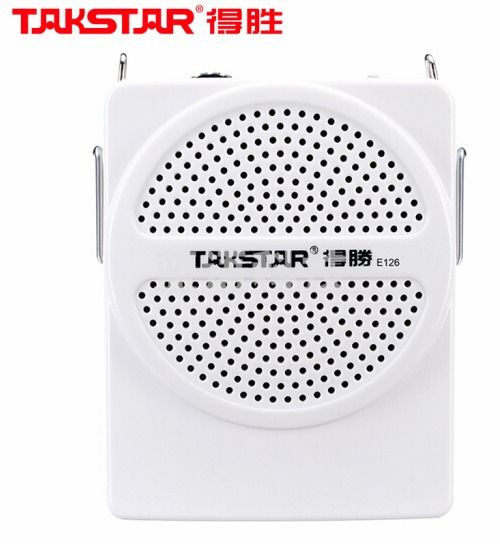 得胜（TAKSTAR）E126便携小蜜蜂扩音器有线教师专用导游喇叭教学小巧上课用音箱 钢琴白