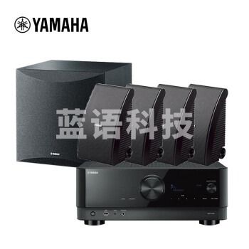 雅马哈（YAMAHA) RX-V4A+NS-AW592（2对)+SW050 壁挂式家庭影院音箱会议室音响全天候系列 音箱黑色