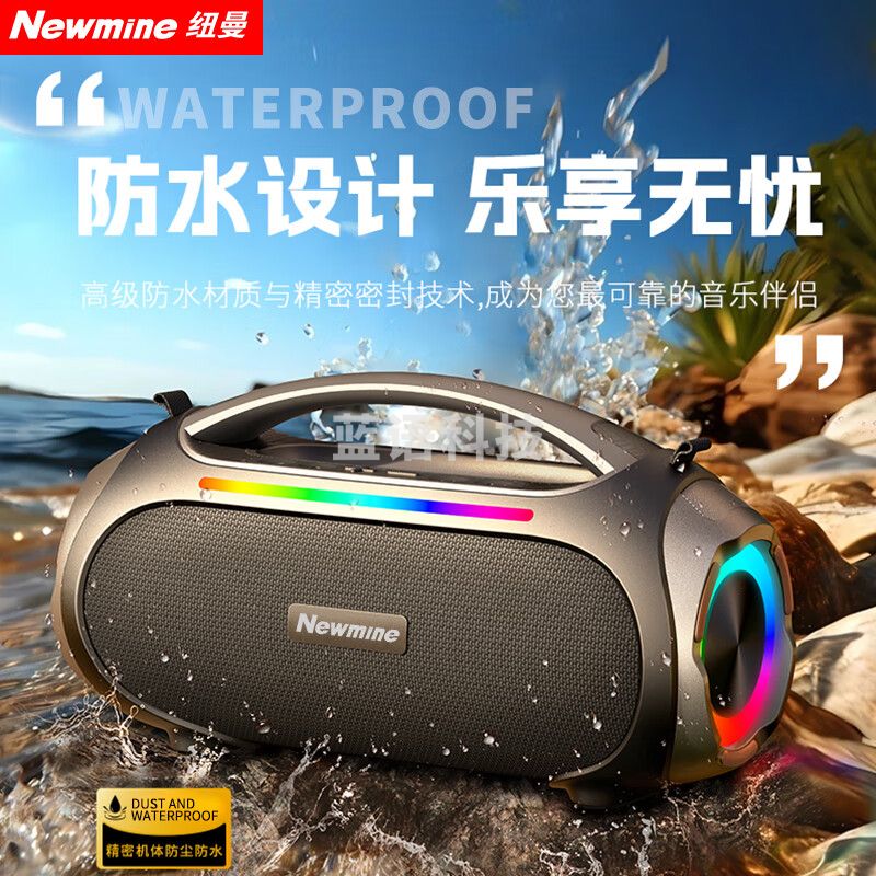 纽曼N515蓝牙音箱大功率移动手提 便携式户外露营广场舞重低音炮高音质无线音响 60W