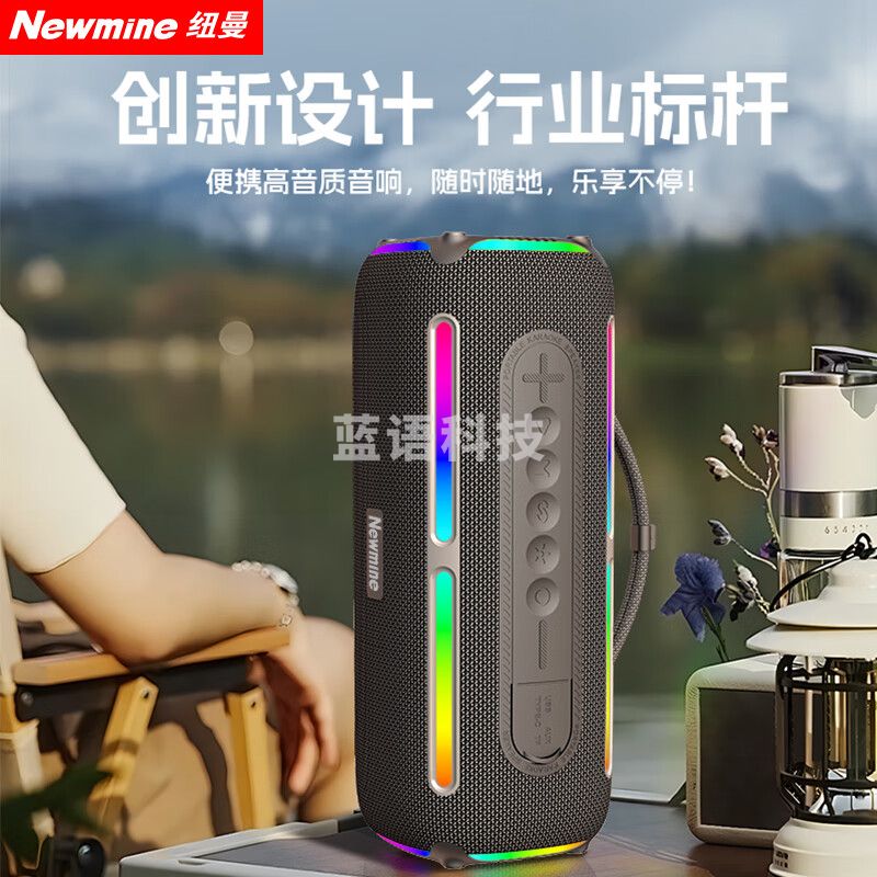 纽曼N513蓝牙音箱大功率桌面 电脑小音响户外大音量便携式重低音炮K歌 高音质无线音箱 40W