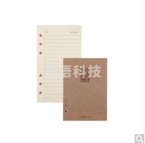金辉 文具A5-120页道林纸厚商务记事本笔记本子6孔活页本 本芯