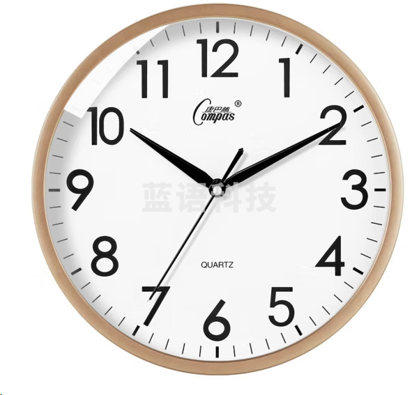 康巴丝c2877挂钟 简约钟表 石英钟表 金色13英寸33.5cm