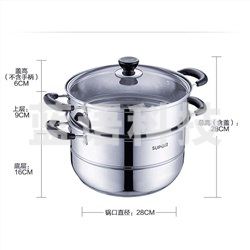 苏泊尔(SUPOR) SZ28B5 28cm不锈钢蒸锅