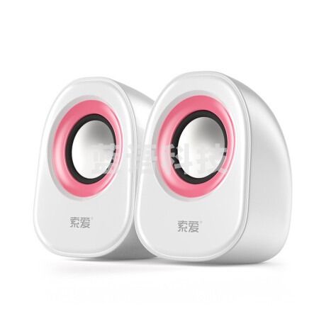 索爱（soaiy）SA-L3音响电脑音箱迷你小音箱多媒体笔记本电脑桌面家用网课台式机小型USB有线低音炮 白色