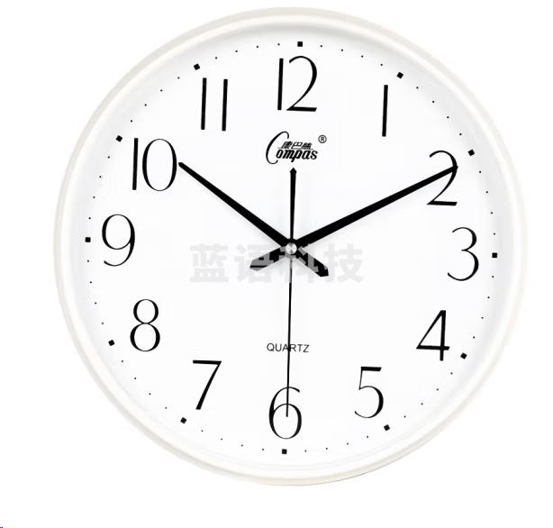 康巴丝C2943挂钟 简约创意钟表 白色32cm
