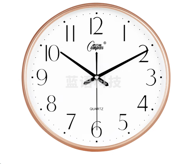 康巴丝C3076挂钟 简约创意钟表 玫金38cm