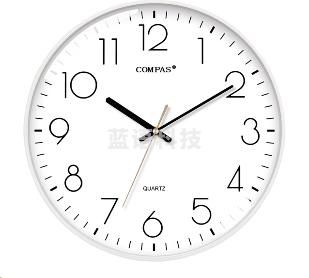 康巴丝C3219B挂钟 简约石英钟表 纯洁黑35cm