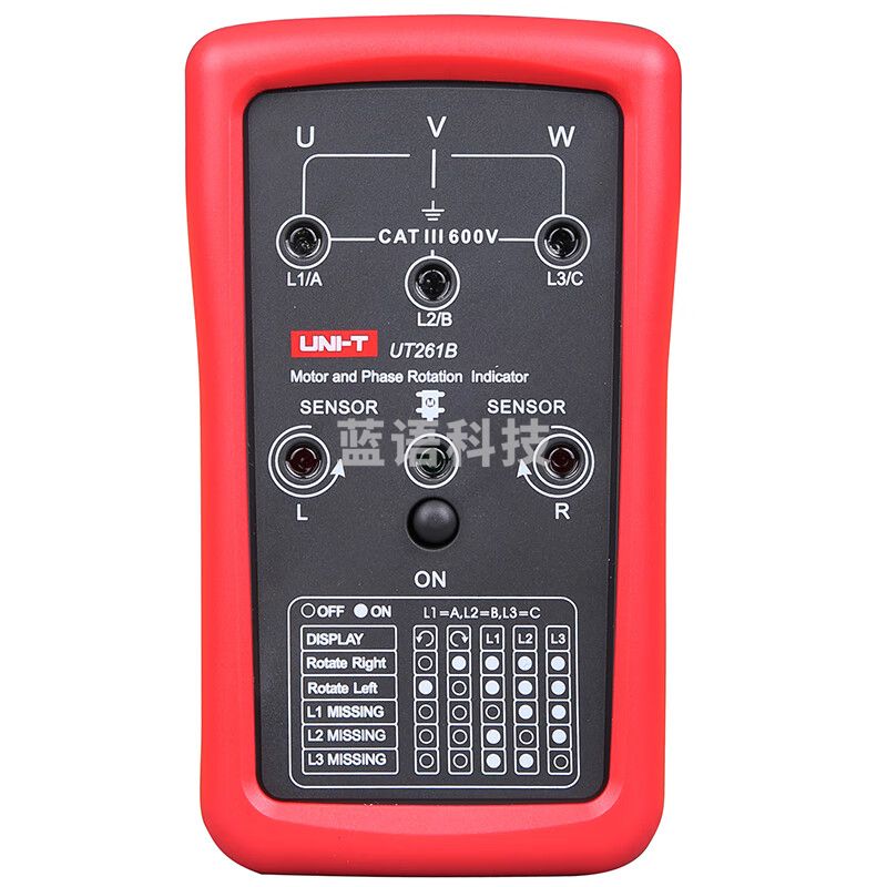 优利德（UNI-T）UT261B 相序及马达转向仪 检相器 相位表 手持非接触式三相检测仪