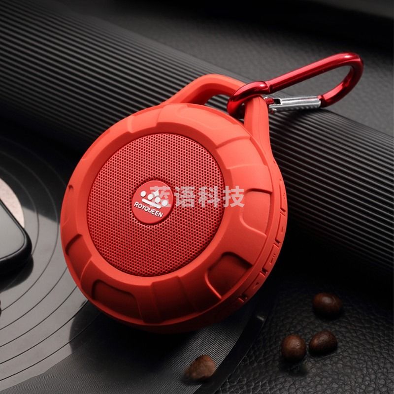 金陵声宝 ROSE-YX-201便携无线蓝牙随身听音响红色播放器超重低音炮hifi环绕小钢炮户外旅行跑步骑行小型运动音箱可插卡