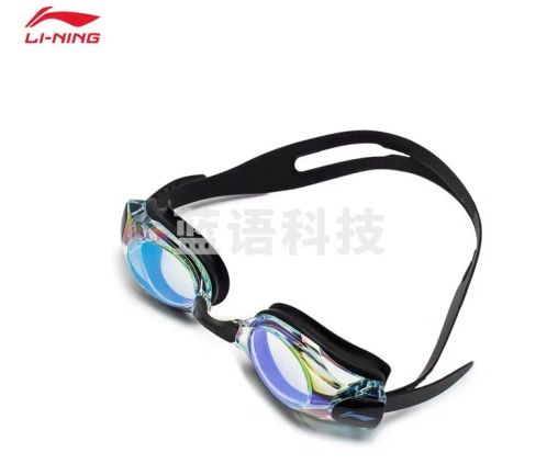 李宁泳镜新款专业竞技系列电镀泳具游泳装备ASJT003 蓝黑色-1 F