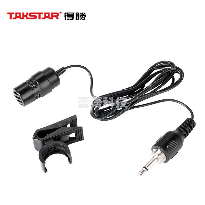 得胜（TAKSTAR） TCM-370  扩音器领夹麦克风 螺旋接口  扩音器话筒 黑色