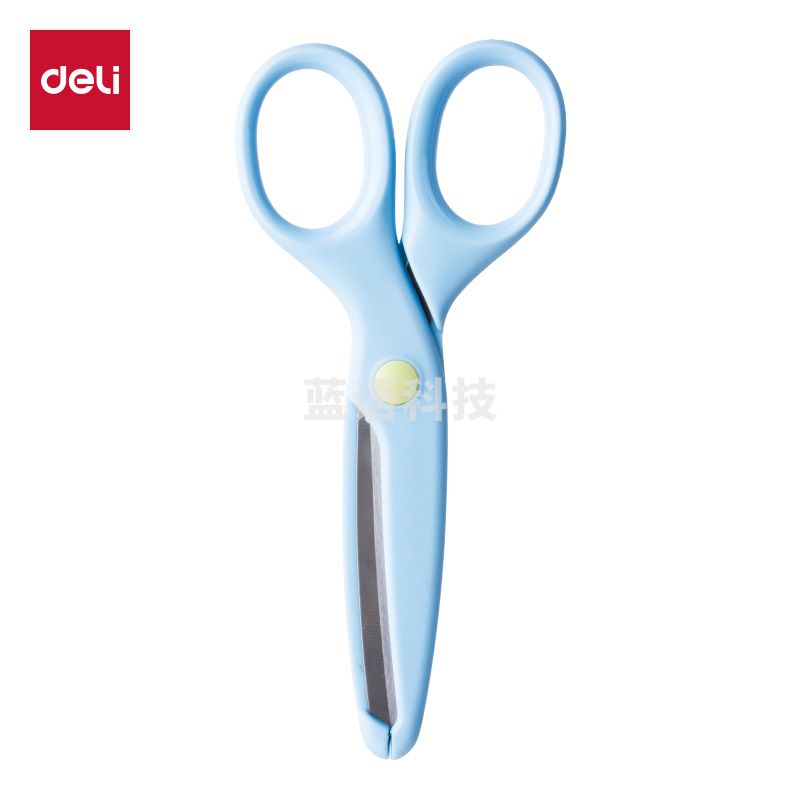 新品得力6023学生剪刀(蓝)(把)