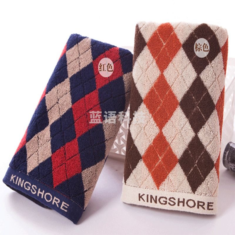 金号毛巾纯棉加厚吸水面巾110g尺寸78*35 G1354 红/棕