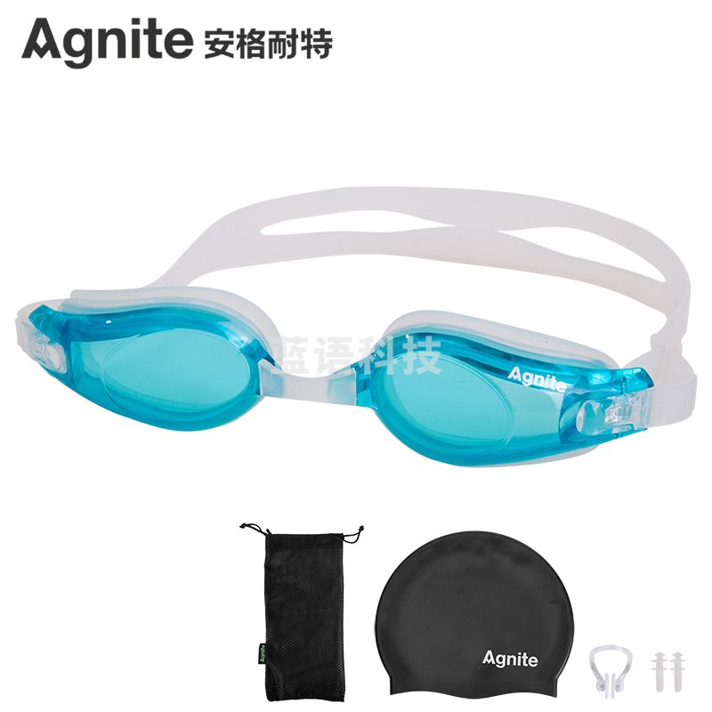 安格耐特F6125蓝色泳镜套装(蓝色)