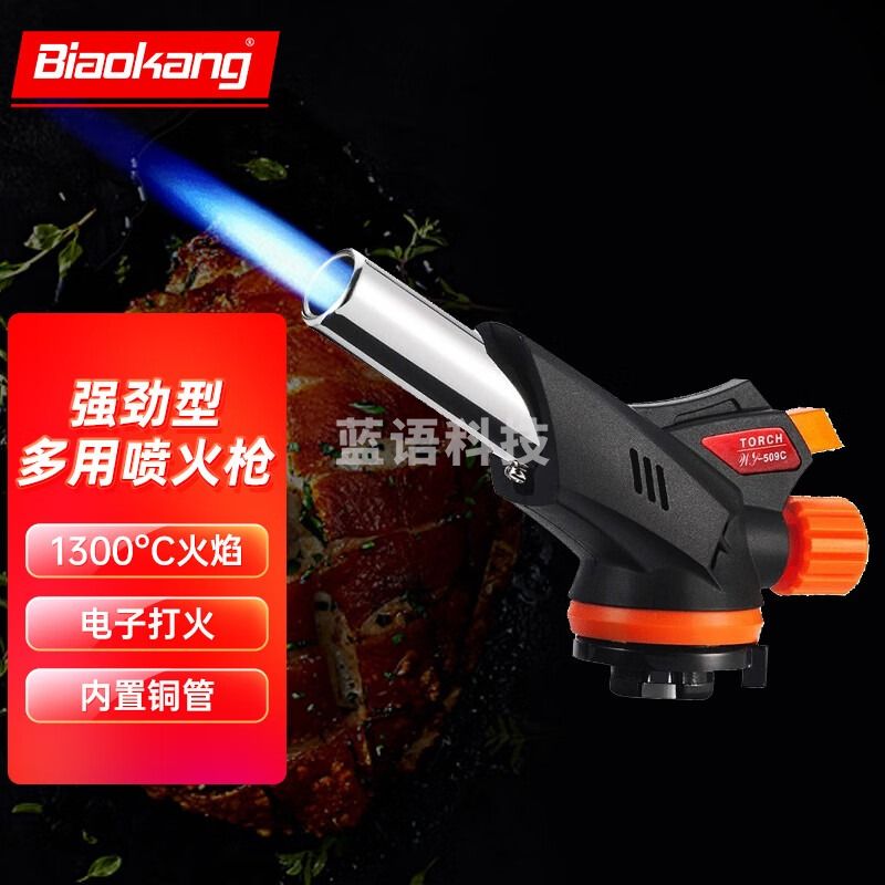 标康 喷火枪便携式家用自动点火器 烧烤喷火器焊枪烧猪毛 气罐喷火枪