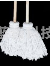 大圆头木杆墩布白棉线吸水拖把老式墩布拖布，