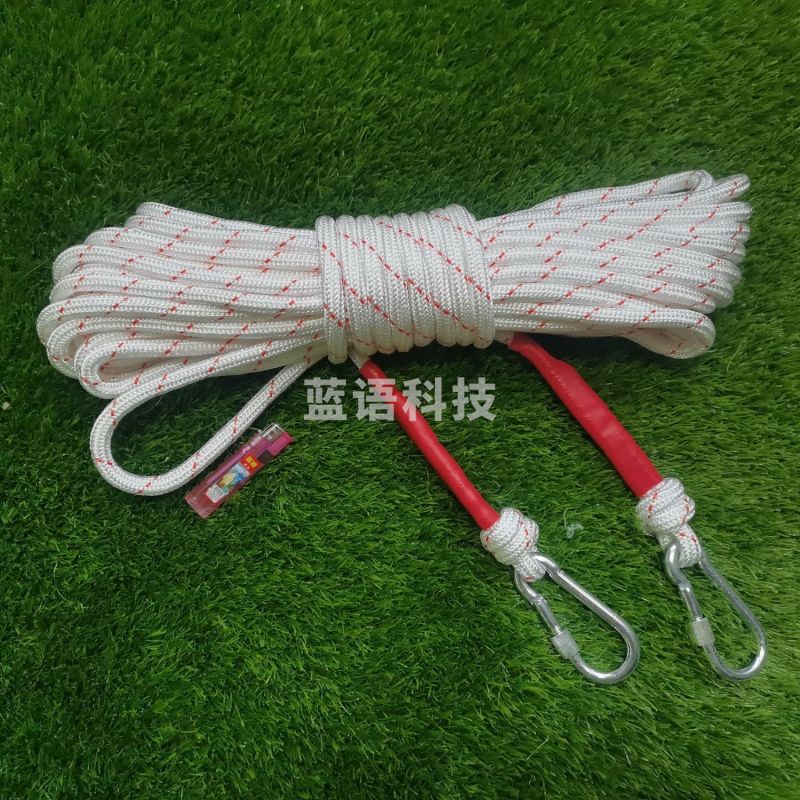 登山绳 安全绳 30米 双钩 钢丝芯12mm