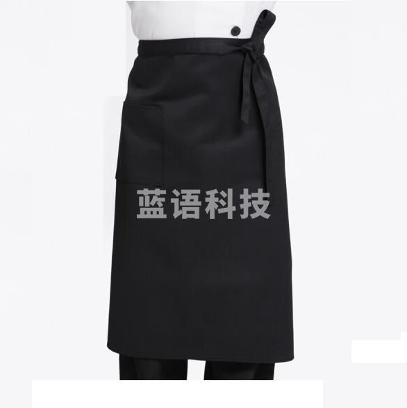 黑色长围裙 厨师围裙 防污围裙 中长款厨师围腰(颜色可选)