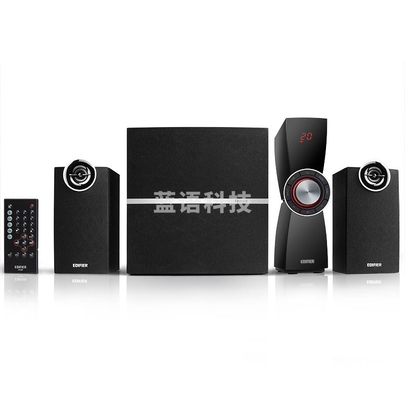 漫步者(EDIFIER)C2XB 外置功放 2.1电脑音响 蓝牙音箱 桌面音响 黑色