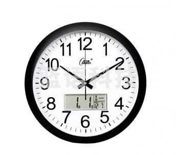 康巴丝（Compas）挂钟 15英寸静音现代石英钟日历时钟创意挂表3128Y