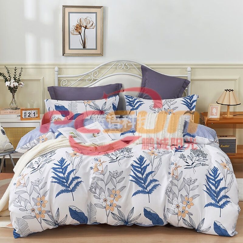 洁丽雅(grace)CP1023 生态长棉绒四件套 简约大气床上四件套 仲夏夜之梦200*230