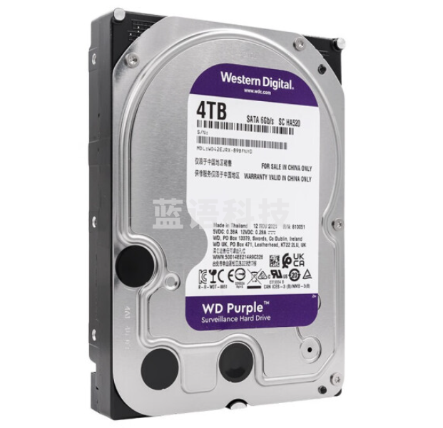 西部数据(WD) 紫盘4T监控企业级台式机电脑DV 4TB WD42EJRX