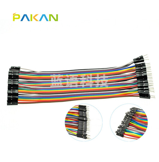PAKAN 40P杜邦线 母对母 公对公 公对母  彩排线 模型线材 15CM 公对母 30个