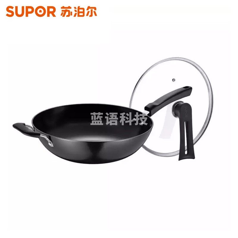 苏泊尔(SUPOR)FC32L18 无涂层耐磨底厚壁薄炒锅 32cm