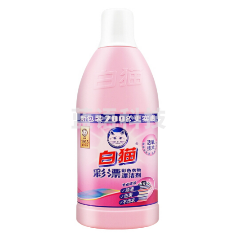 白猫(BAIMAO)彩漂水600g 12瓶/件