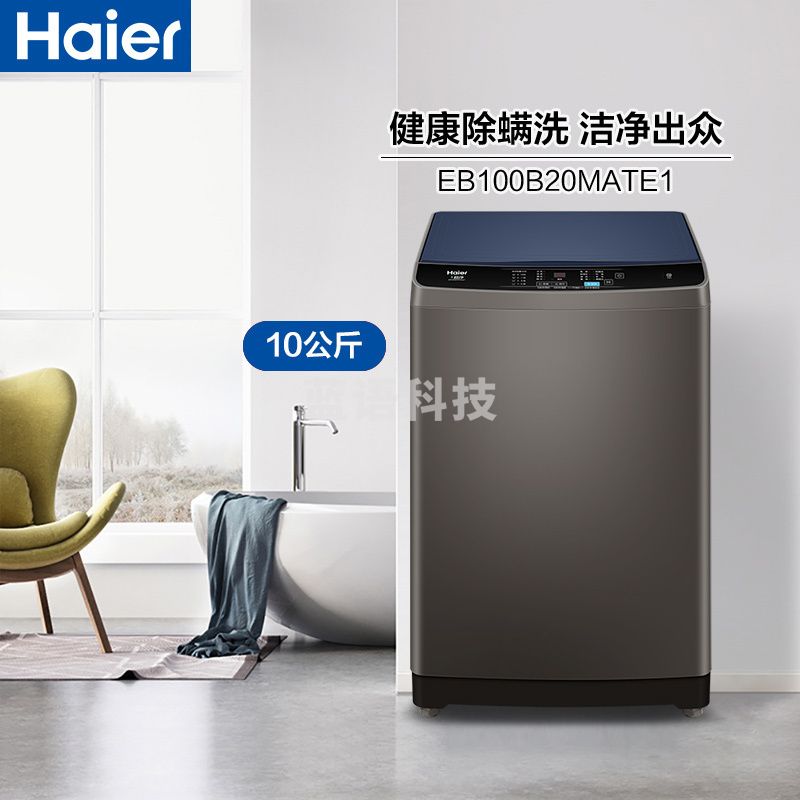 海尔（Haier）波轮洗衣机全自动【变频旗舰款】升级除螨洗 桶自洁不脏桶 租房神器 原厂品质10公斤EB100B20Mate1