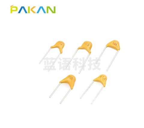 PAKAN 独石电容50V 100NF 102P 104P 474 105M CT4电容器 104 0.1UF 脚距5.08  1000只