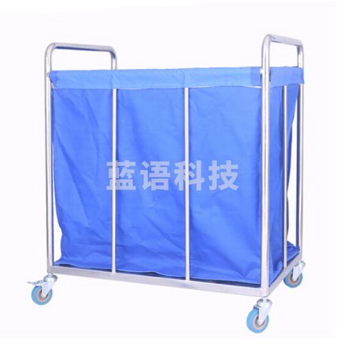 不锈钢污物车 长方形80cm*50cm*90cm护理车被服车