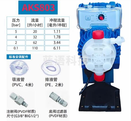 SEKO意大利SEKO赛高电磁隔膜计量泵AKS603/803定量加投药机设备流量泵 AKS803
