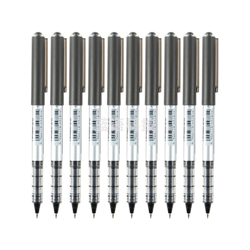 三菱 uni 拔帽直柱式耐水性走珠笔 UB-150 0.5mm (黑色) 10支/盒 (大包装)