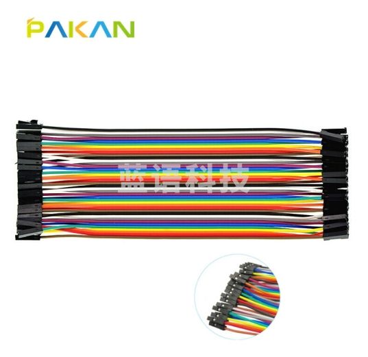 PAKAN 40P杜邦线 彩排线 模型线材 15CM 母对母 30个