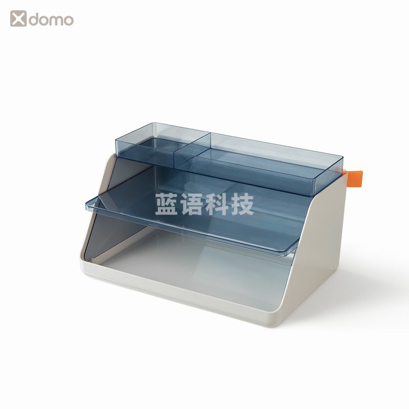 得力XDM34组合文件盘 文件筐 桌面收纳盒 浅灰色