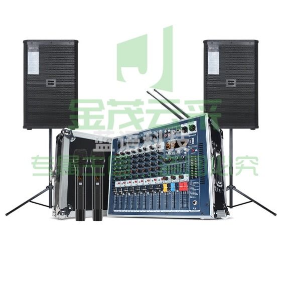 雅马哈【YAMAHA】 8/12路调音台带航空箱大功率数字效果器混响 15寸 800W音箱  货号：JC