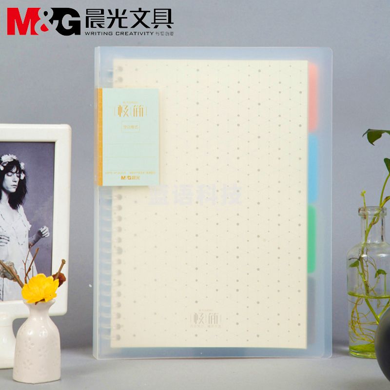 晨光（M&G）APY8CH15 B5/60页PP活页本子活页纸线圈本记事本笔记本子方格内页1本装