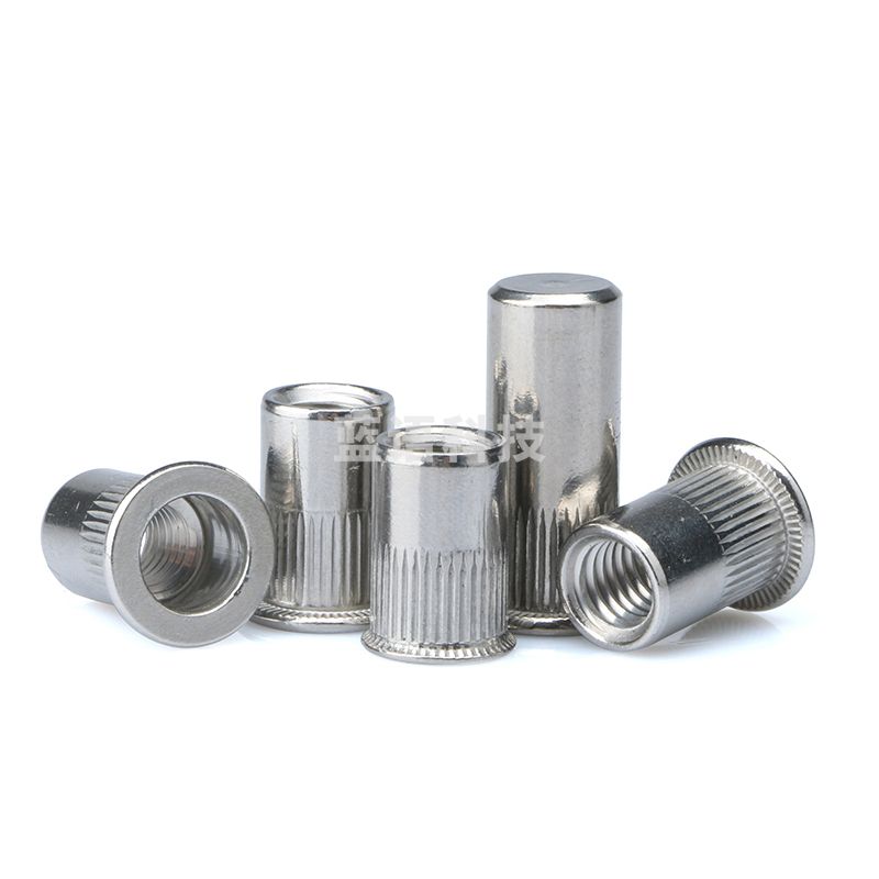 304不锈钢平头滚花拉铆螺母拉帽压铆柱纹螺帽(20个起订)(规格M3-M12多种规格，多种型号 其它型号规格请咨询客服)