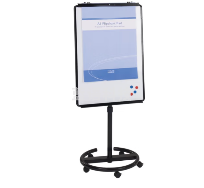 AUCS 70*100cm 移动挂纸白板写字板 办公教学会议白板支架式 黑色 1210002C