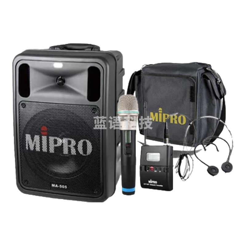 MIPRO咪宝MA-505广场舞无线蓝牙拉杆音箱户外音响电木吉他民谣弹唱乐器音箱演出会议演讲k歌带话筒