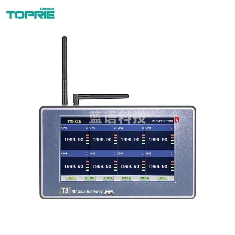 拓普瑞4G物联网网关主机式多路无纸无线温度记录仪