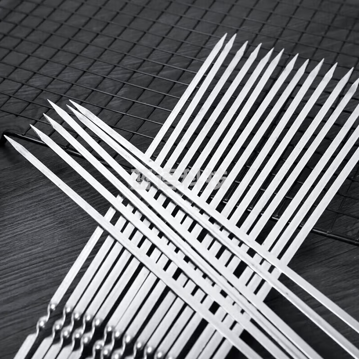 尚烤佳（Suncojia）304不锈钢烧烤签子 烤肉串穿羊肉串签 烧烤针 100只