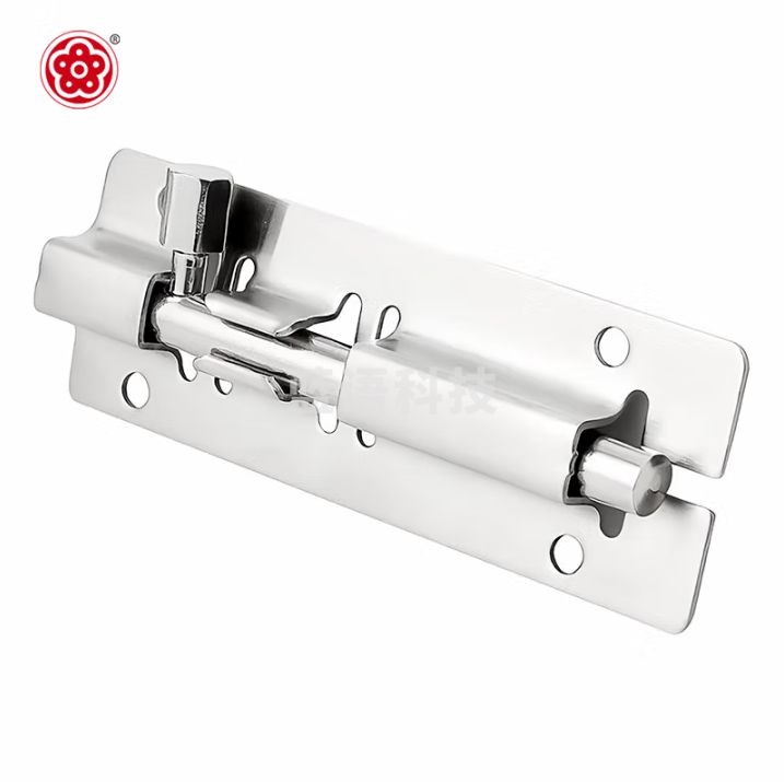 梅花（BLOSSOM）不锈钢插销4寸054室内门锁扣试衣间卫生间插销锁明装门栓100MM 10个