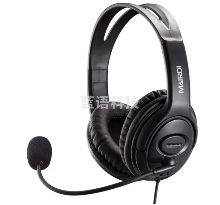 润普Runpu头戴式呼叫中心话务耳机/网课听力考试降噪耳麦/USB主动降噪(独立声卡/音量调节) RP-MRD806DPro