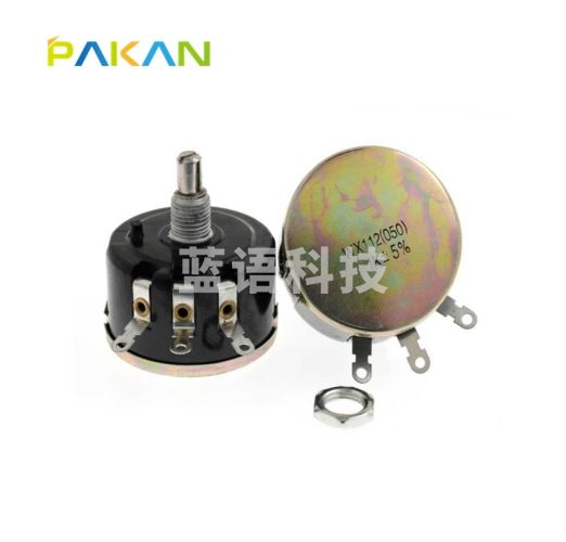 PAKAN WX 112单圈精密线绕电位器 5W WX 112(050) 可调电阻 滑动变阻器 A03旋钮 100个
