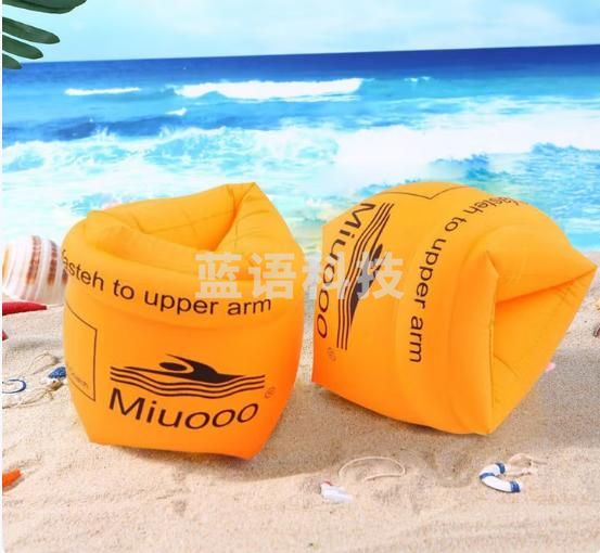 博沃尼克 游泳手臂圈 游泳水袖 游泳浮圈 成人儿童泳圈 游泳装备 橙色