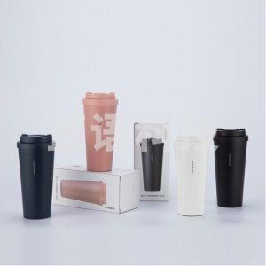 乐扣乐扣 LOCK&LOCK 550ml磨砂黑 LHC3249BLK 316不锈钢便携保温杯 遇见元气弹跳大容量咖啡杯