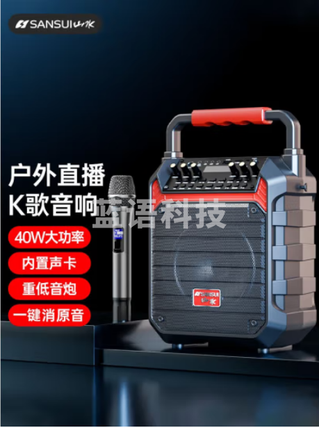山水（SANSUI）D35蓝牙音响广场舞户外音响K歌手提便携式重低音带无线话筒直播专用 超长续航 D35【单话筒-6.5吋喇叭】